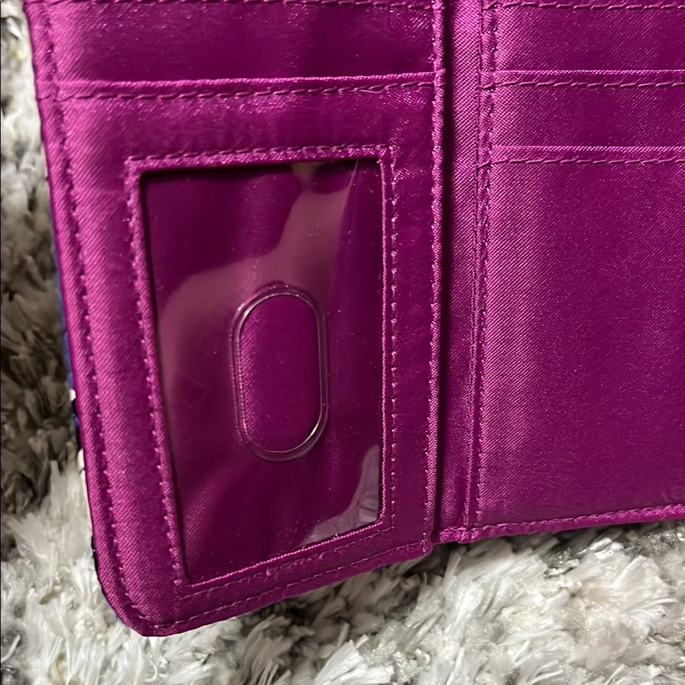 Floral Blue and Pink Women's Clutch - Picture 4 of 10